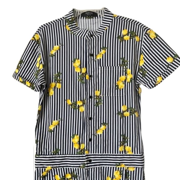 GLIMMS of New York Striped Romper with Lemons 98% Cotton - M - Picture 4 of 14